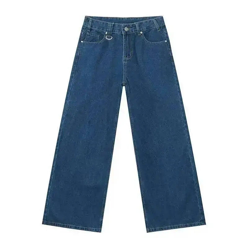 IEFB Pantaloni in denim da uomo estivi Vecchio blu lavato Jeans maschili Dritto Casual da uomo Pantaloni larghi a gamba larga Nuova moda 9C354