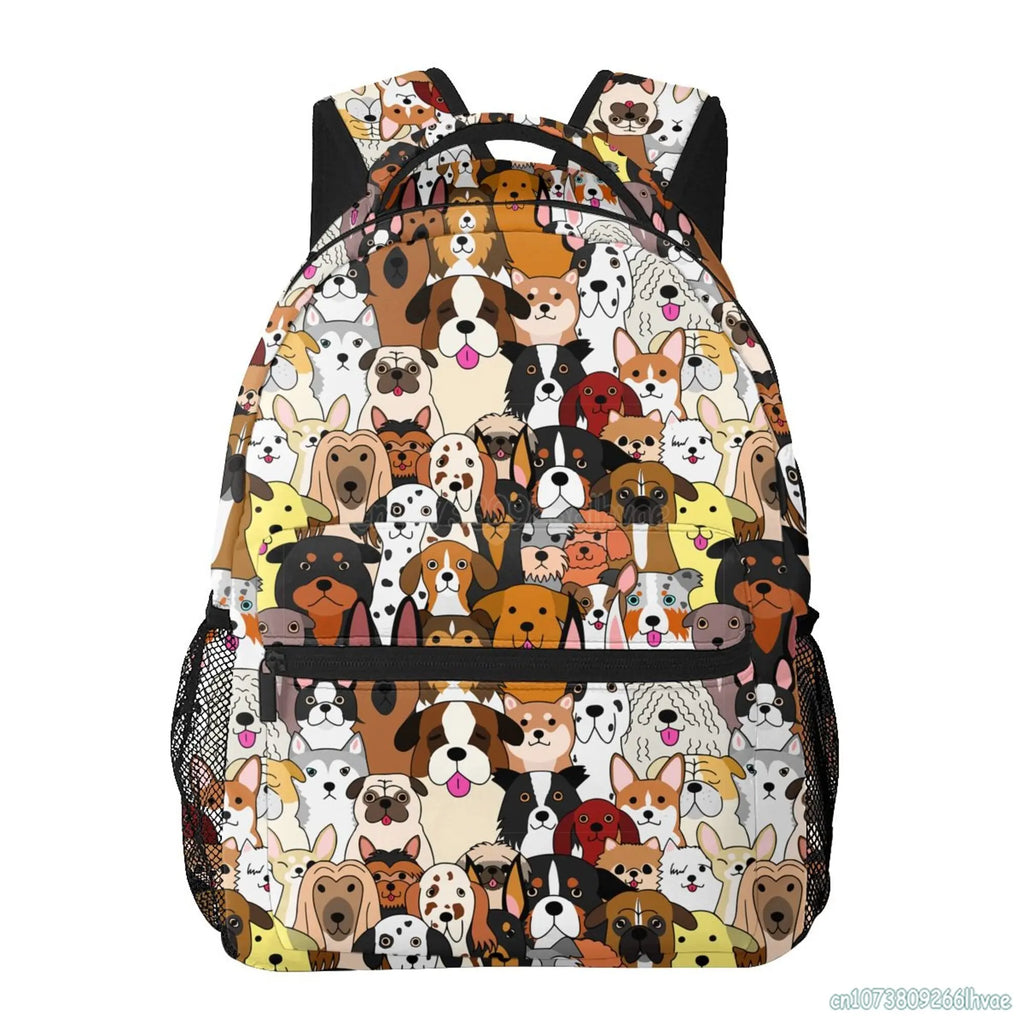 Zaino per cani dei cartoni animati zaino per libri carino zaini per la scuola divertenti borsa per Laptop leggera da viaggio escursionismo zaino impermeabile