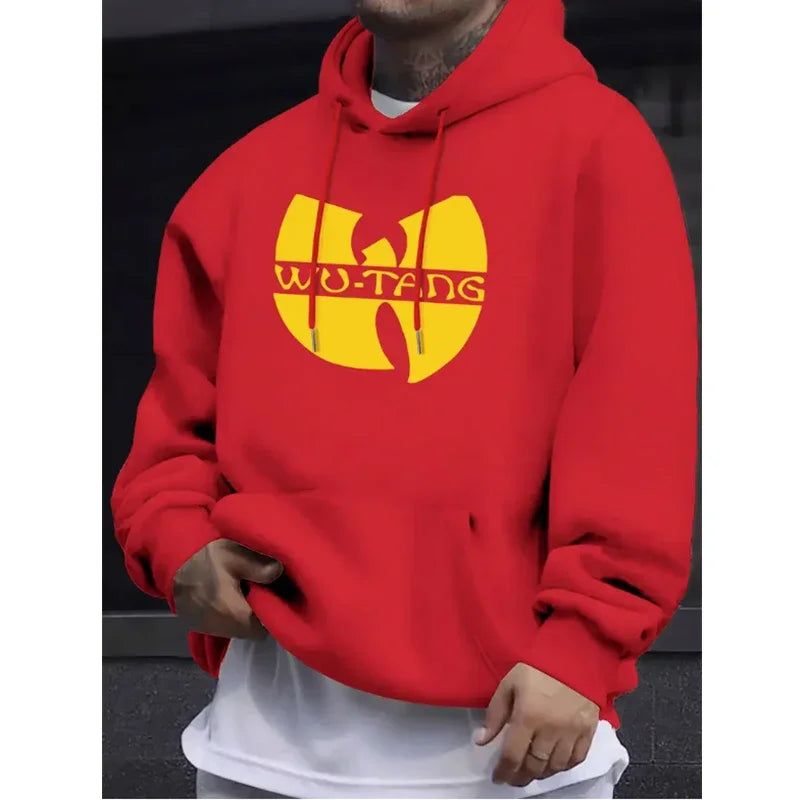 Felpa con Cappuccio Hip Hop Anni '90 Wu Clan T-tangs, Casual Autunno Inverno, Vintage, in Pile, Manica Lunga, per Uomo e Donna