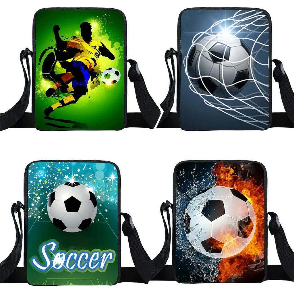 Cool Footbally / Soccerly Print Messenger Bag ragazze ragazzi borse borsa a tracolla per bambini da viaggio borse a tracolla per bambini