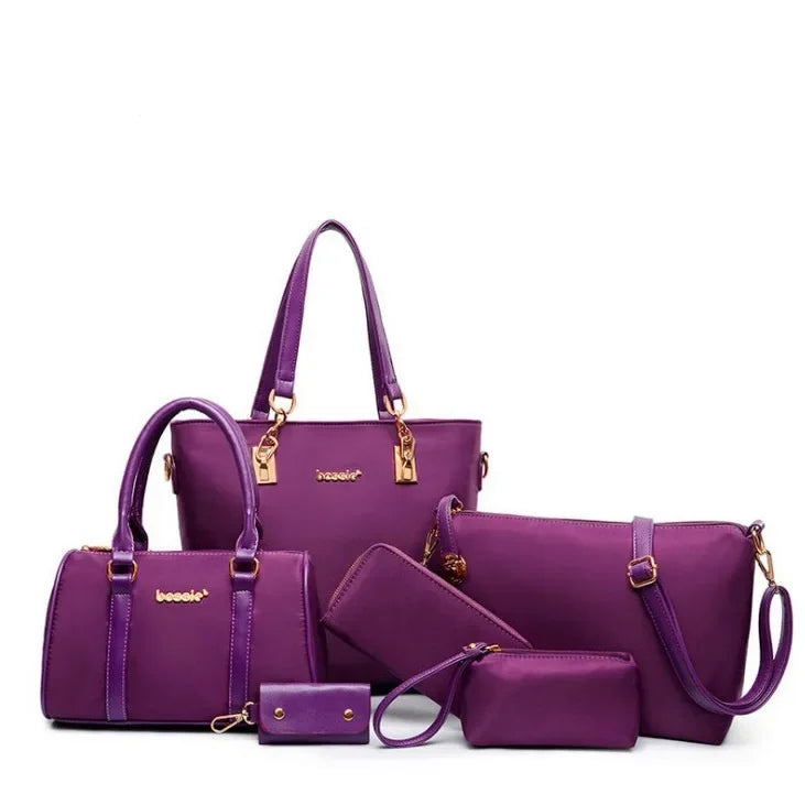 TRAVEASY 6 Set Borsa da donna alla moda Oxford Nuove borse da donna Borse tote di grande capacità Borsa a tracolla piccola per donna