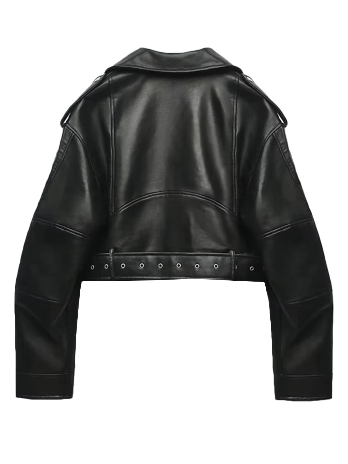 Fitaylor Giacca da donna in finta pelle PU Giacca casual da donna con cerniera sul bavero Giacca corta in pelle Cappotto da motociclista da strada