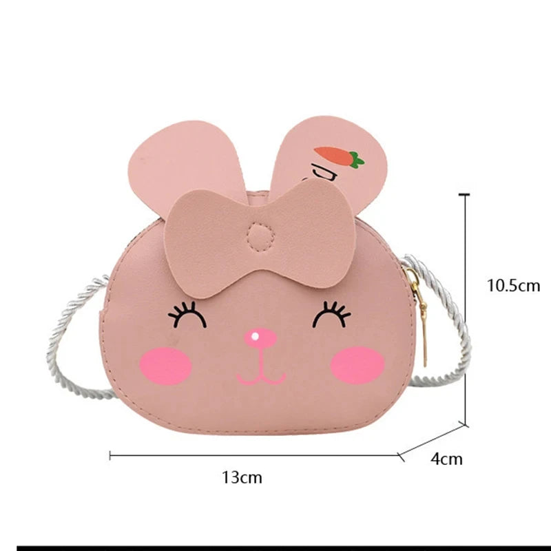 Bambini Neonate Ragazzi Cartone animato Animale Borsa Borsa a tracolla Design Borsa Borse Borse in pelle PU Simpatico coniglio Borsa a tracolla con chiusura a scatto 2024 Regalo
