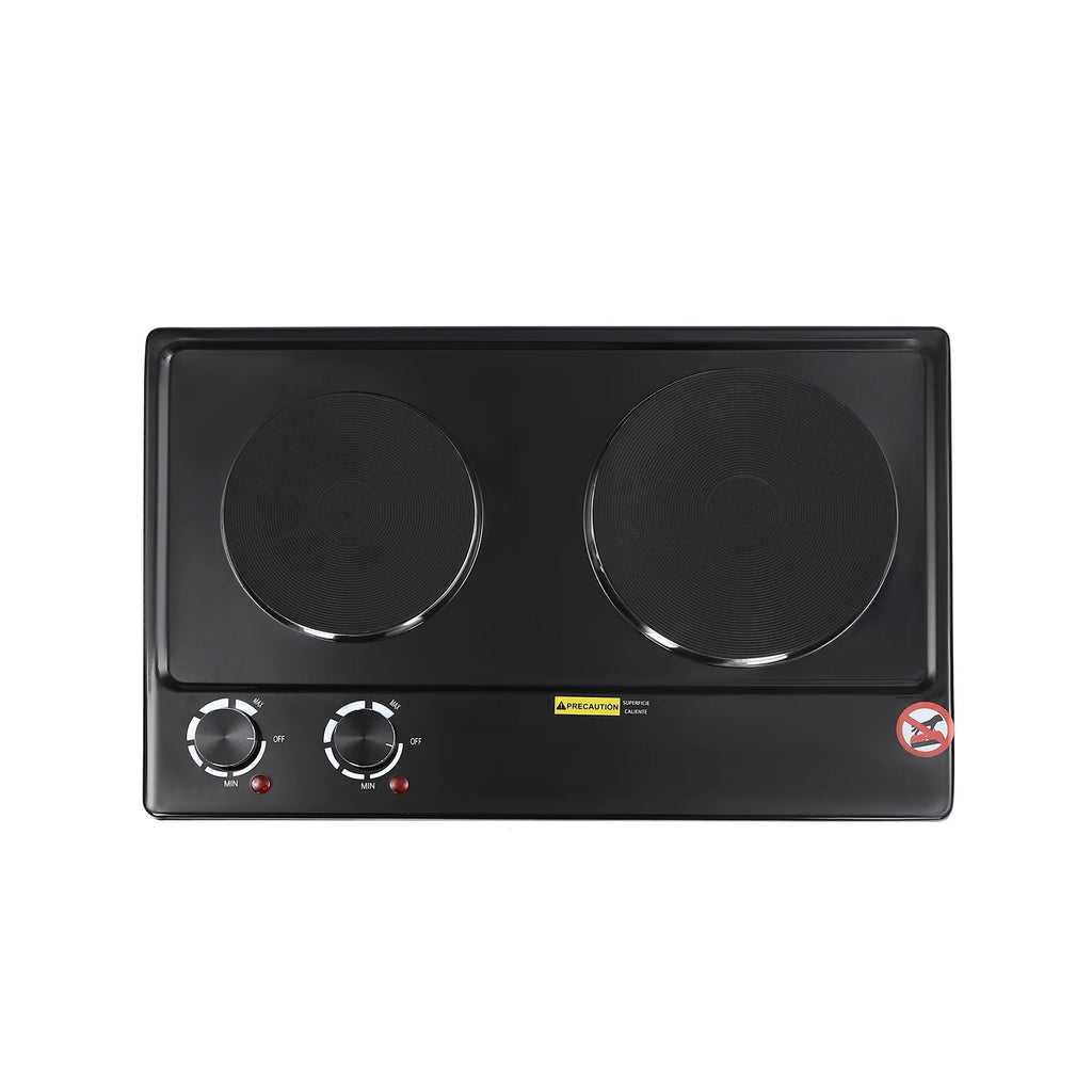 Electric Hob Cooker with 2 Plate| 2500W Electric Stove Cooktop| Knob Control, 6 Gear