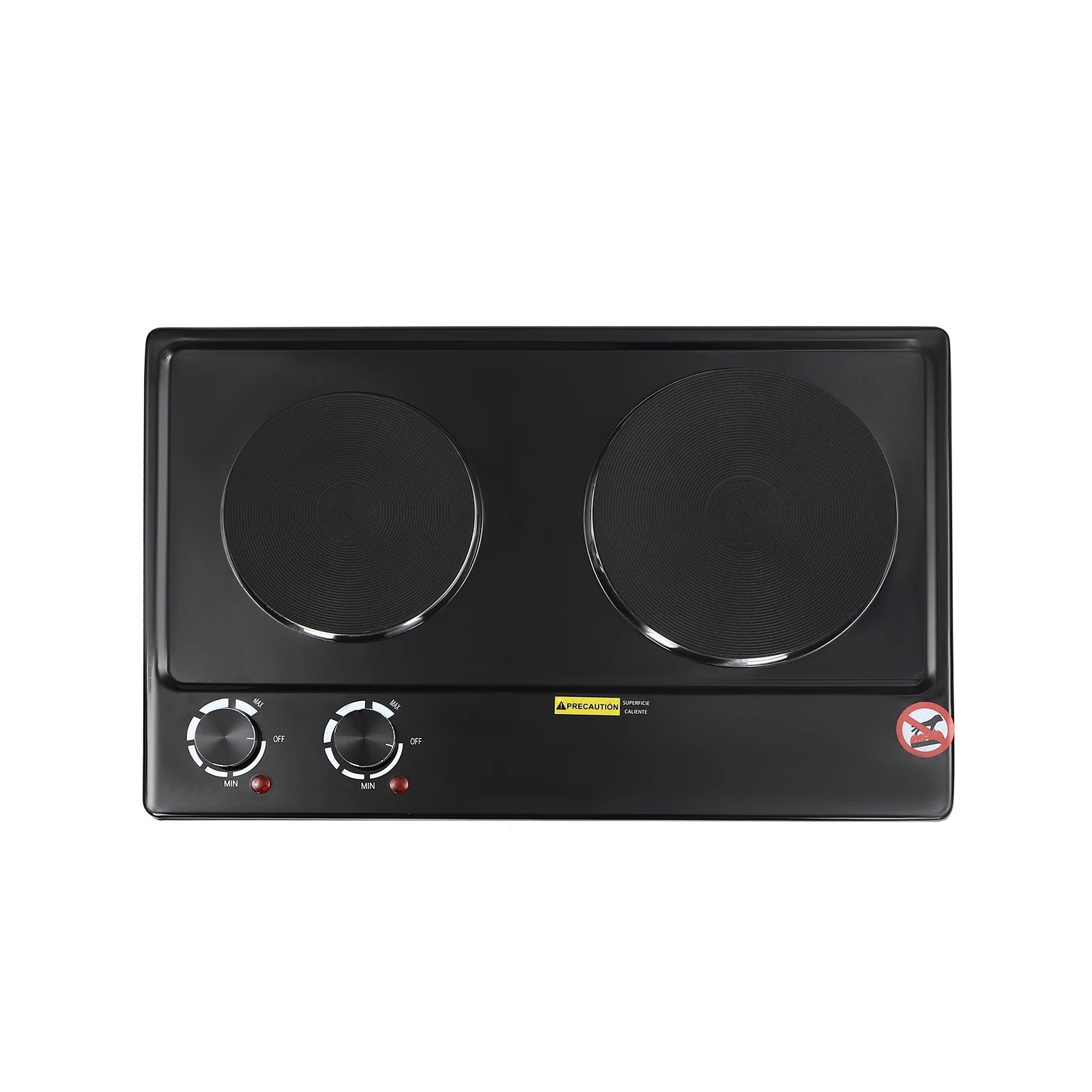 Electric Hob Cooker with 2 Plate| 2500W Electric Stove Cooktop| Knob Control, 6 Gear