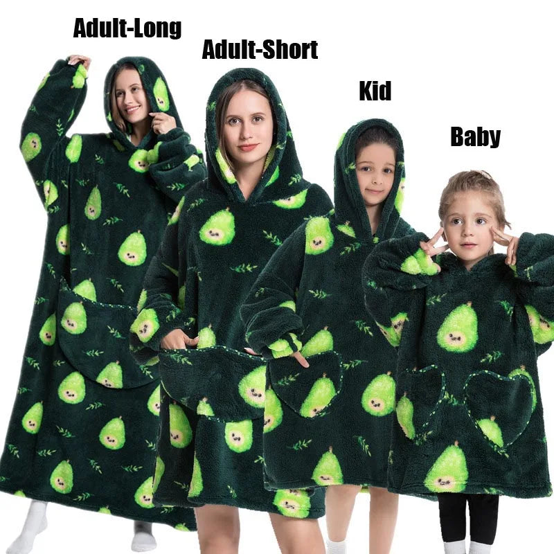 Felpe con cappuccio extra lunghe per donna Abbigliamento invernale per la casa Coperte di flanella per adulti con maniche Felpe con cappuccio morbide e calde per ragazze