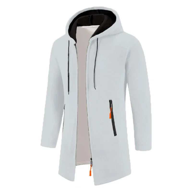 Felpe con cappuccio da uomo Felpe a maniche lunghe da uomo con cerniera con cappuccio Giacca invernale oversize da uomo Cappotto maglione nero