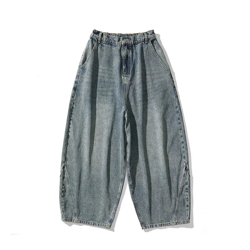 Pantaloni in denim a gamba larga da uomo streetwear Jeans larghi Harajuku Pantaloni jeans oversize casual da uomo Moda uomo di grandi dimensioni 5XL
