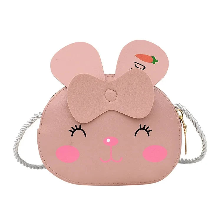 Bambini Neonate Ragazzi Cartone animato Animale Borsa Borsa a tracolla Design Borsa Borse Borse in pelle PU Simpatico coniglio Borsa a tracolla con chiusura a scatto 2024 Regalo