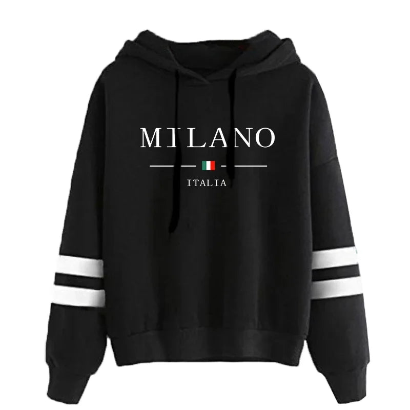 Felpe con cappuccio Felpe da donna Vendite calde Stampa Pullover versatili giornalieri Stripe Jogging Abbigliamento sportivo Donna casual Top con cappuccio