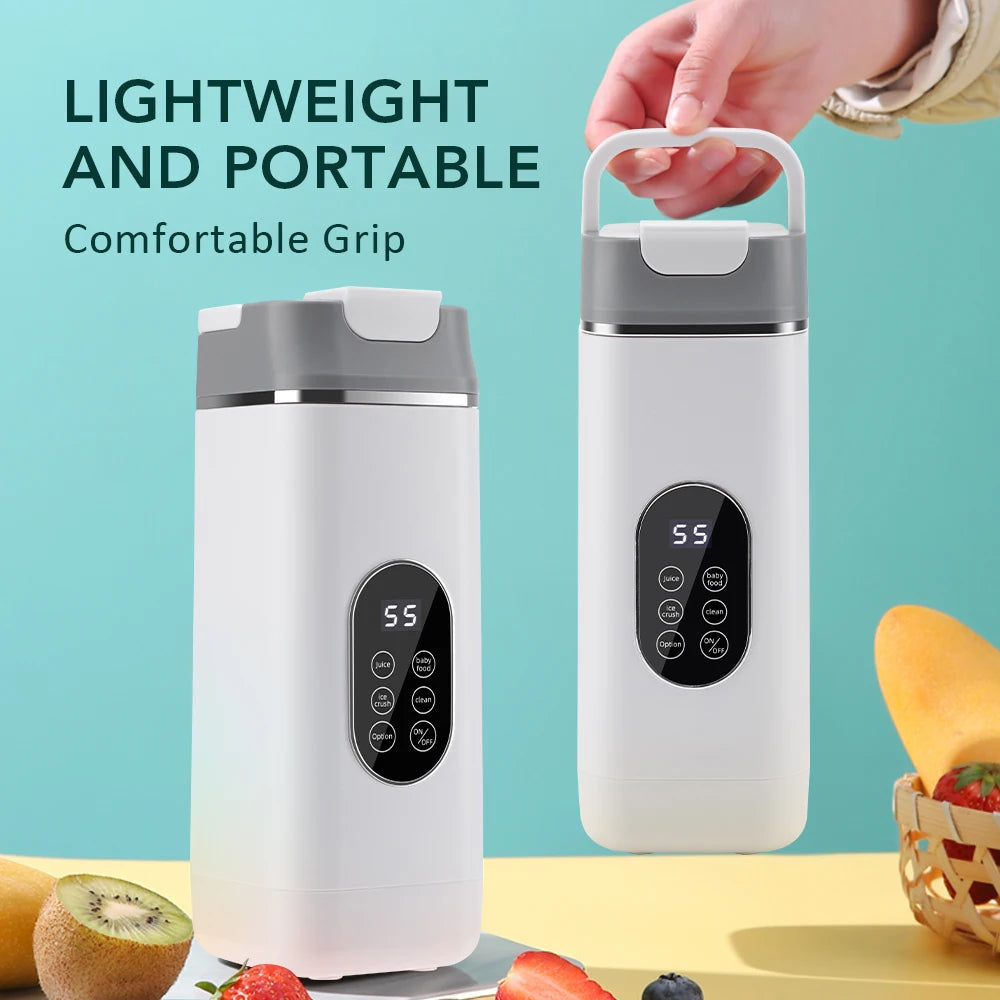 Electric Juicer Cup 2 Cups For Travel 6 Blades Portable Juicer Mixer Usb Charge Fresh Fruit Juice Personal Blender Smoothie