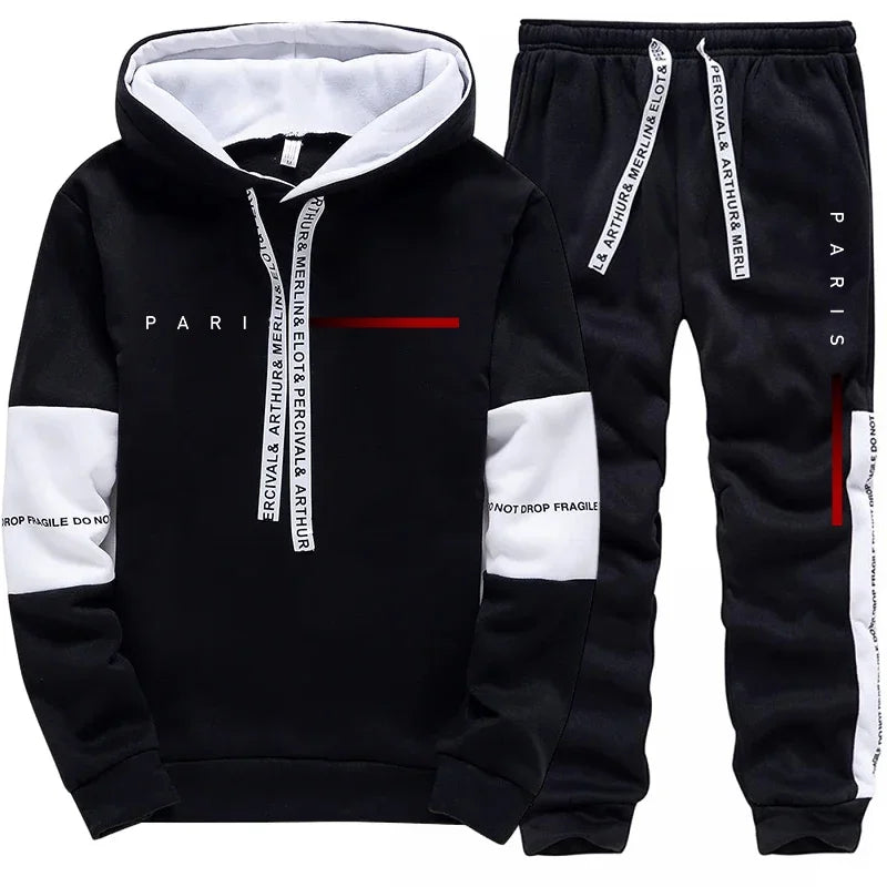 Felpe con cappuccio da uomo Pantaloni sportivi Parigi Moda Felpa con cappuccio Streetwear Maschile per tutte le stagioni Quotidiano Casual Sport Pullover Pantaloni da jogging