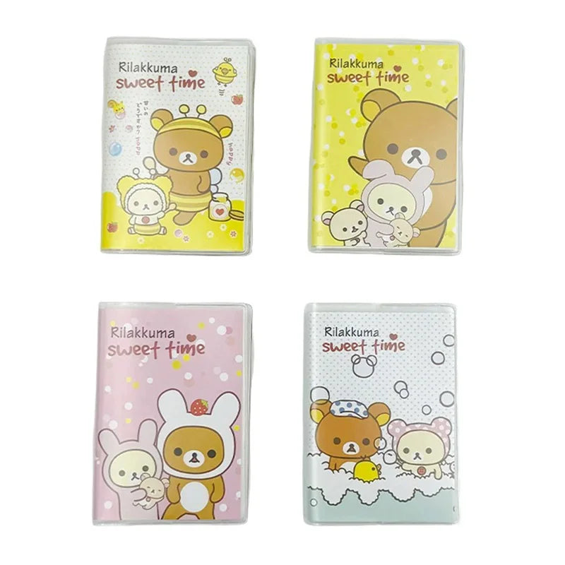 Mini A7 cartoon notebook full color horizontal line inner page page cute bear illustration pocket notepad kid's booklet