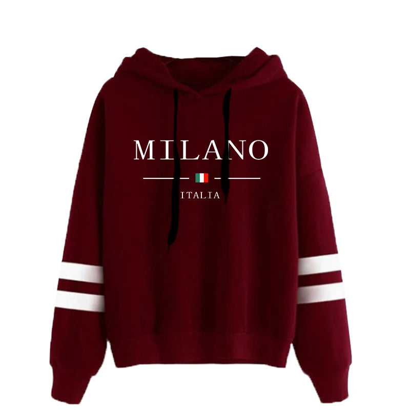 Felpe con cappuccio Felpe da donna Vendite calde Stampa Pullover versatili giornalieri Stripe Jogging Abbigliamento sportivo Donna casual Top con cappuccio
