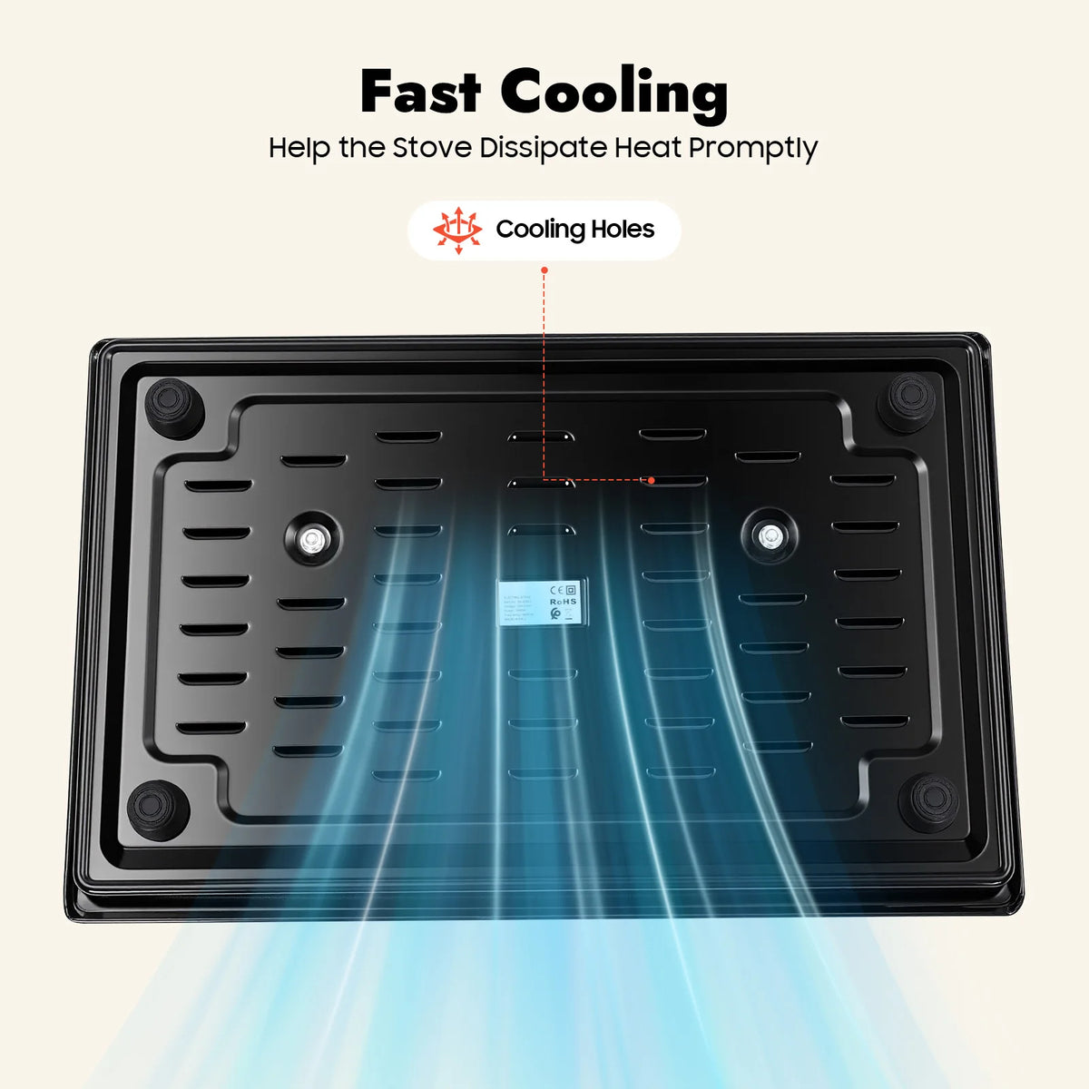 Electric Hob Cooker with 2 Plate| 2500W Electric Stove Cooktop| Knob Control, 6 Gear