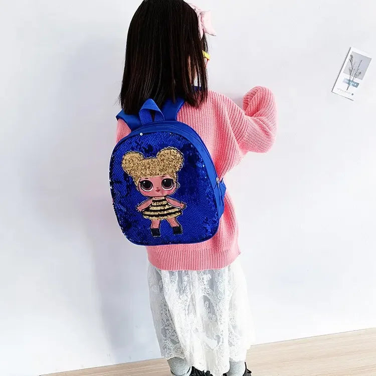 Borse zaino con paillettes per bambini carini 3-6 anni Borsa da scuola per bambini adorabili per asilo Moda Cartoon Borse per neonate Zaino