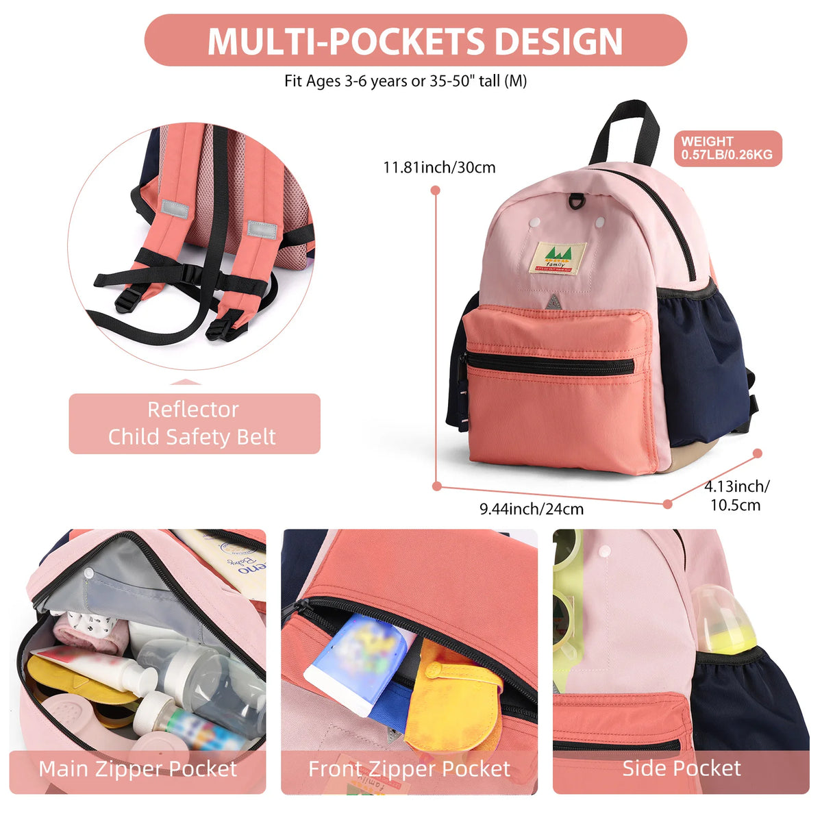 Zaino per bambini, Zaino in età prescolare per bambini Ragazza Zaino scolastico per bambini unisex per bambini 3-6 anni, Zaino per bambini piccoli Bookbag