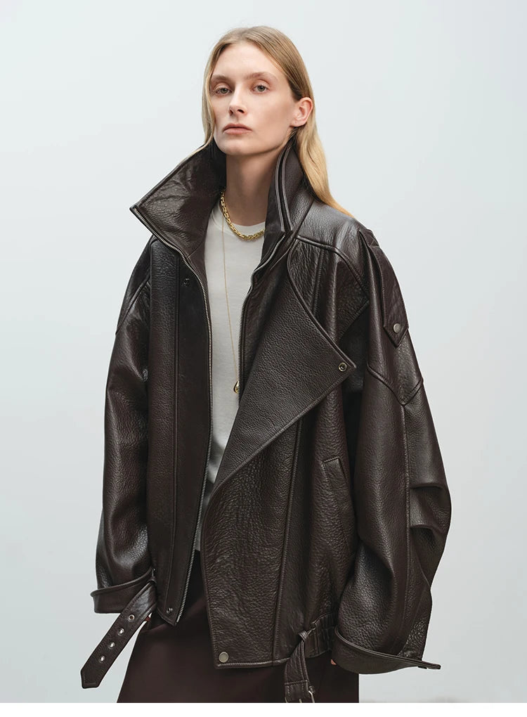 Mauroicardi Primavera Giacca oversize in morbida pelle Pu nera da uomo Cintura a maniche lunghe Designer di lusso Abiti di moda europei 2025