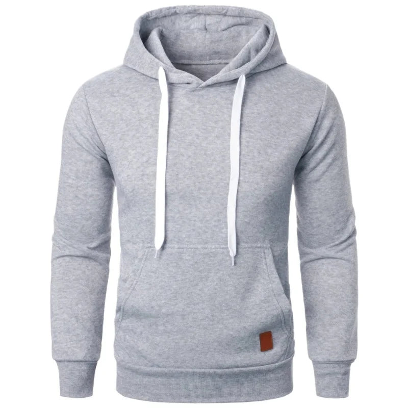 Felpe con cappuccio casual da uomo con colletto con cappuccio e coulisse Felpe Camicie a maniche lunghe Outdoor Streetwear Pullover leggero tinta unita