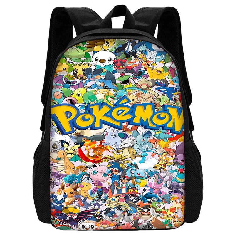Zaino per la scuola per bambini con cartoni animati di Potdemiel, con borse per il pranzo, borse per matite, zaini per ragazzi e ragazze, P-PokéS, il miglior regalo