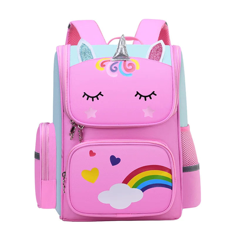 Zaino per bambina con borsa da scuola per adolescenti con stampa unicorno impermeabile di grande capacità per 2-16 anni Zaino per bambini Kawaii carino