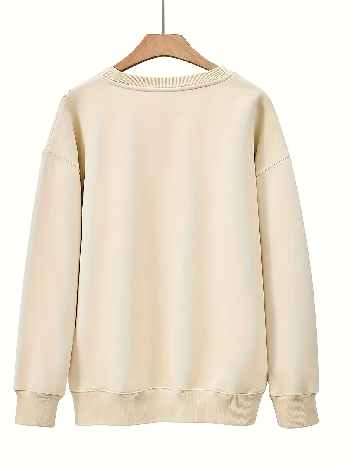 Pullover con cappuccio girocollo a maniche lunghe in velluto stampato con motivo a lettere comode e casual autunnali e invernali da donna