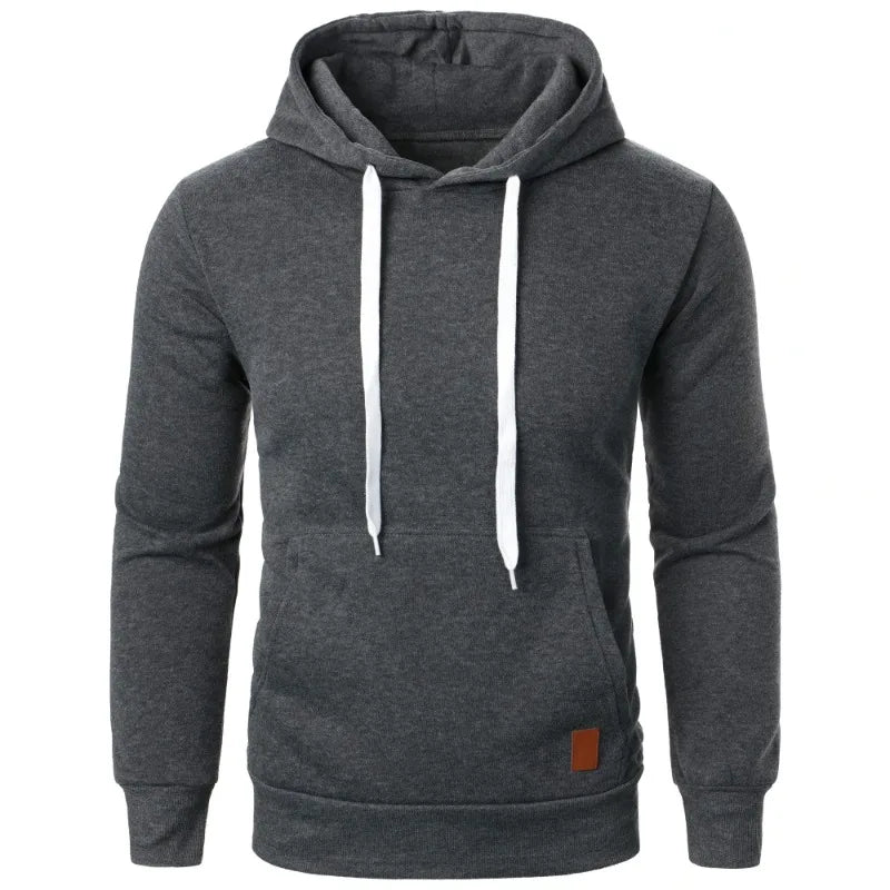 Felpe con cappuccio casual da uomo con colletto con cappuccio e coulisse Felpe Camicie a maniche lunghe Outdoor Streetwear Pullover leggero tinta unita