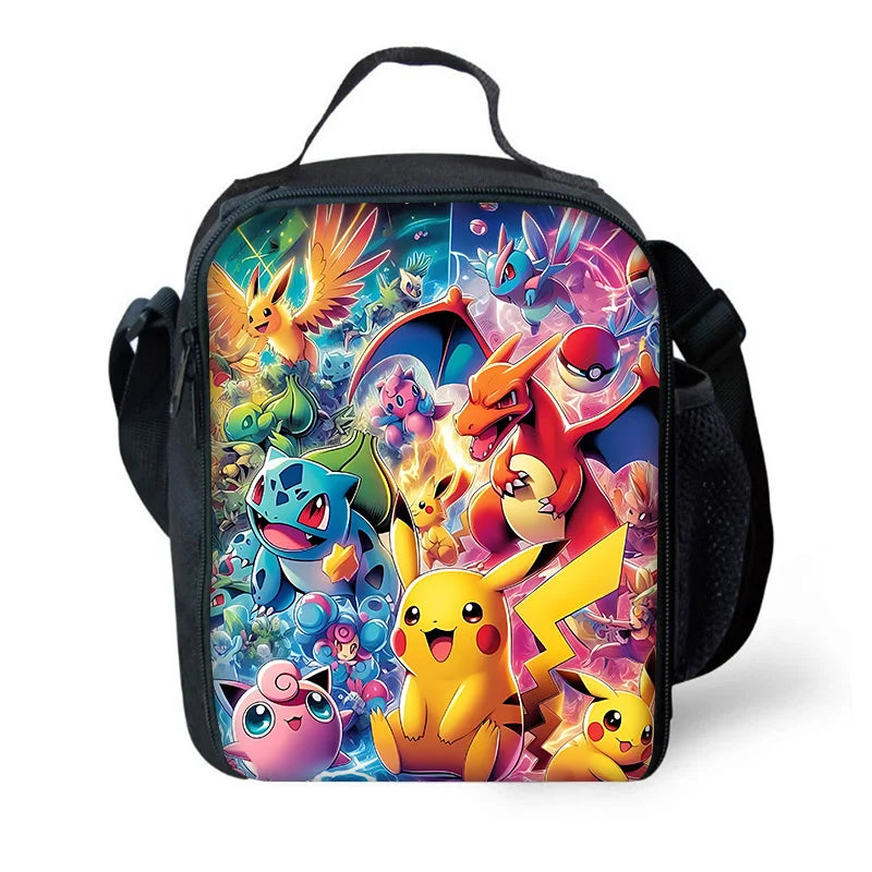Zaino per la scuola per bambini con cartoni animati di Potdemiel, con borse per il pranzo, borse per matite, zaini per ragazzi e ragazze, P-PokéS, il miglior regalo