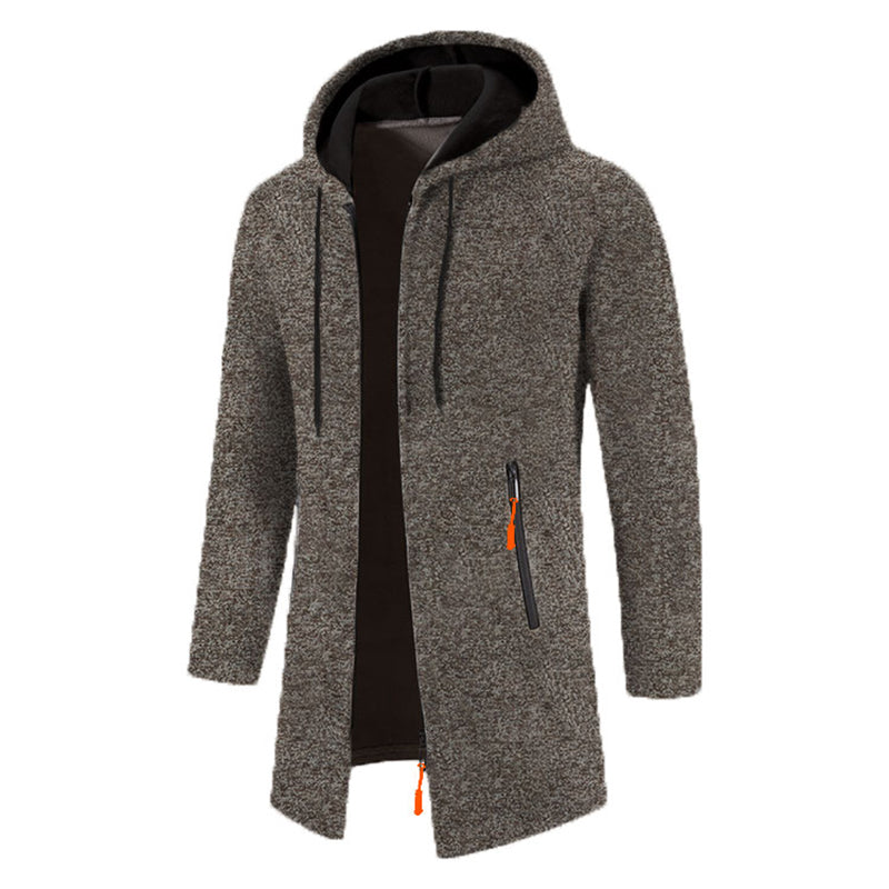 Felpe con cappuccio da uomo Felpe a maniche lunghe da uomo con cerniera con cappuccio Giacca invernale oversize da uomo Cappotto maglione nero