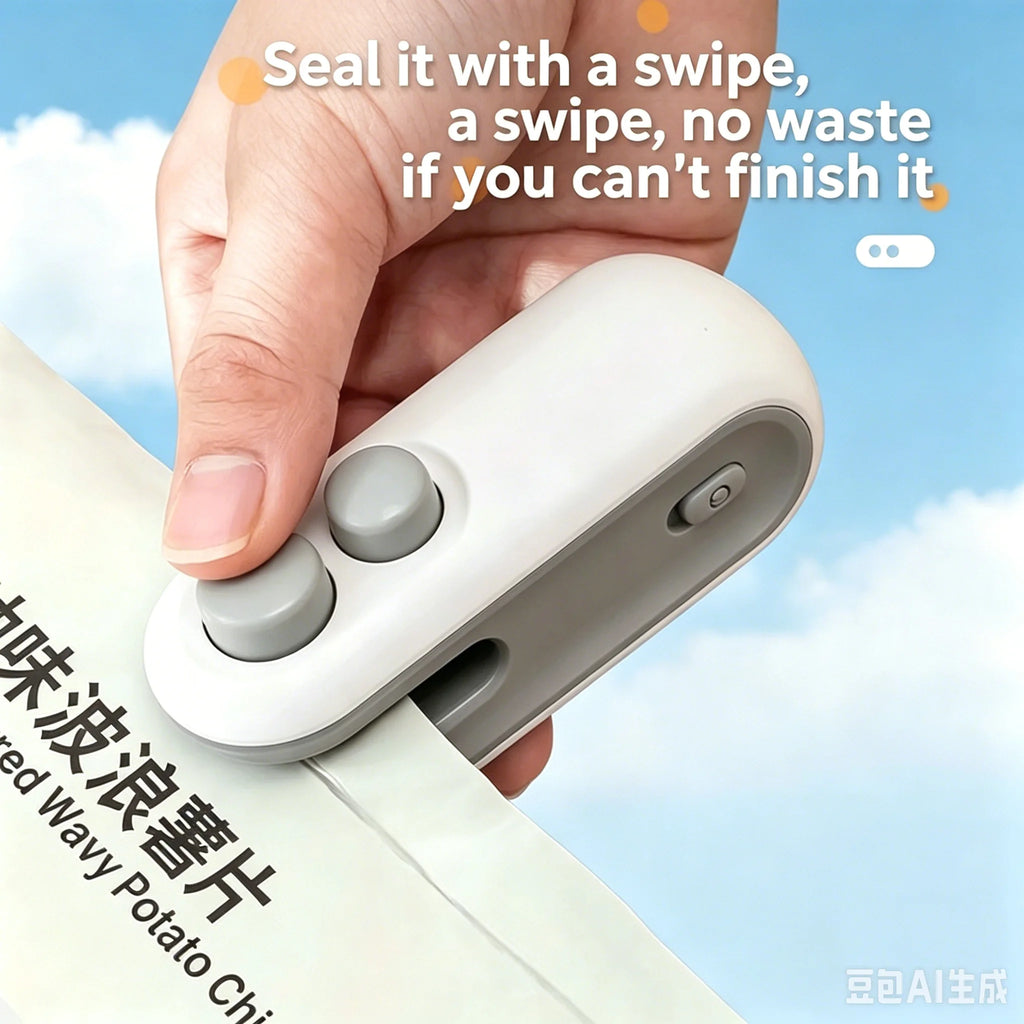 2 In 1 Sealer Cutter Multifunctional Mini Bag Sealer Portable Resealer Machine Handheld Bag Sealing Machine for Plastic Bags