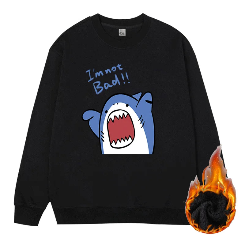 Felpa con fodera in pile taglie forti Pullover Maglione caldo oversize da uomo 6XL 7XL Girocollo Manica lunga Top larghi Abbigliamento maschile