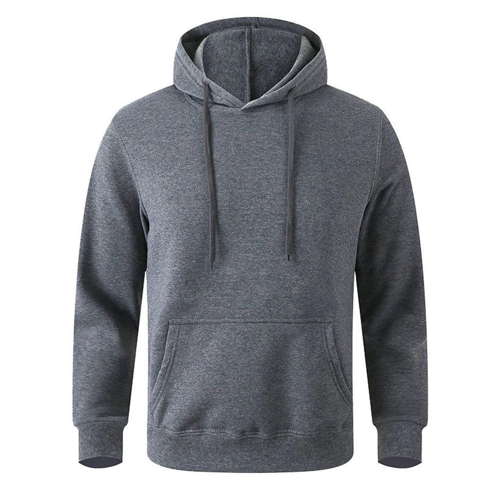 Felpa calda da uomo e da donna Casual tinta unita Streetwear Pullover Sport Fitness Felpe con cappuccio tascabili Multi colore