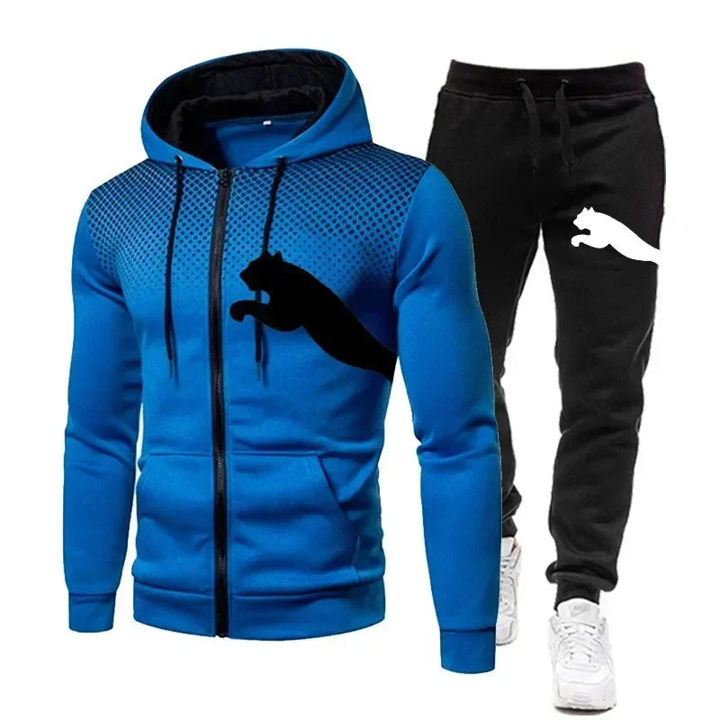 2025 Set di felpe con cappuccio autunno e inverno da uomo, set di felpe con cappuccio + pantaloni, abbigliamento sportivo da corsa per il tempo libero