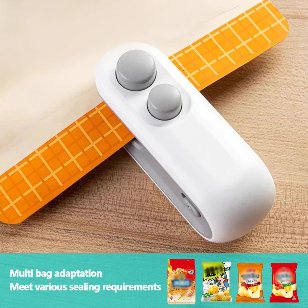 2 In 1 Sealer Cutter Multifunctional Mini Bag Sealer Portable Resealer Machine Handheld Bag Sealing Machine for Plastic Bags