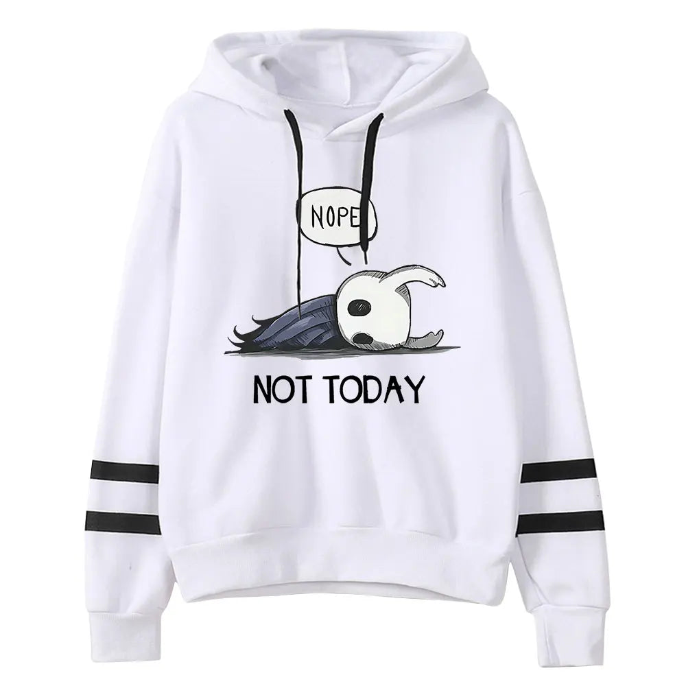 Hollow Knight Nope Not Today Felpa con cappuccio Vintage anni '90 Merch Pullover Merch Tuta Felpa con cappuccio Felpa Pullover alla moda