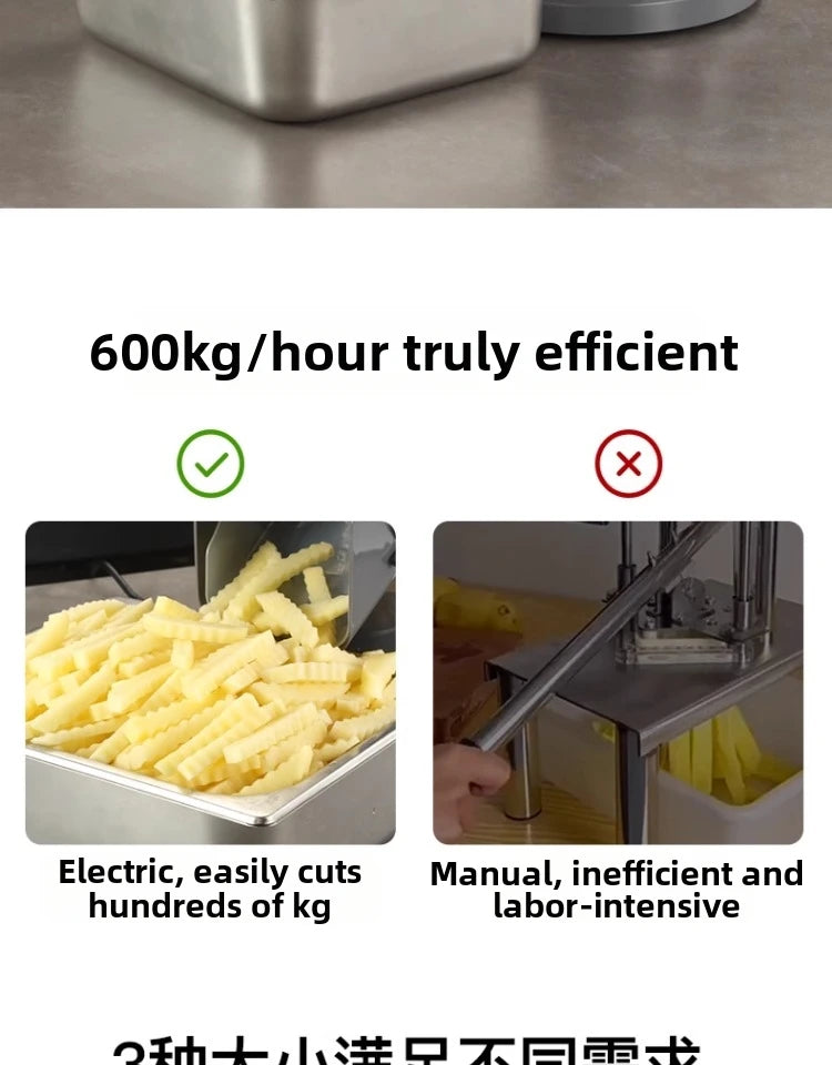 4-in-1 Vegetable Slicer Machine, Electric Food Chopper for Kitchen Household/Commercial Use Commercial-Grade Efficient Vegetable