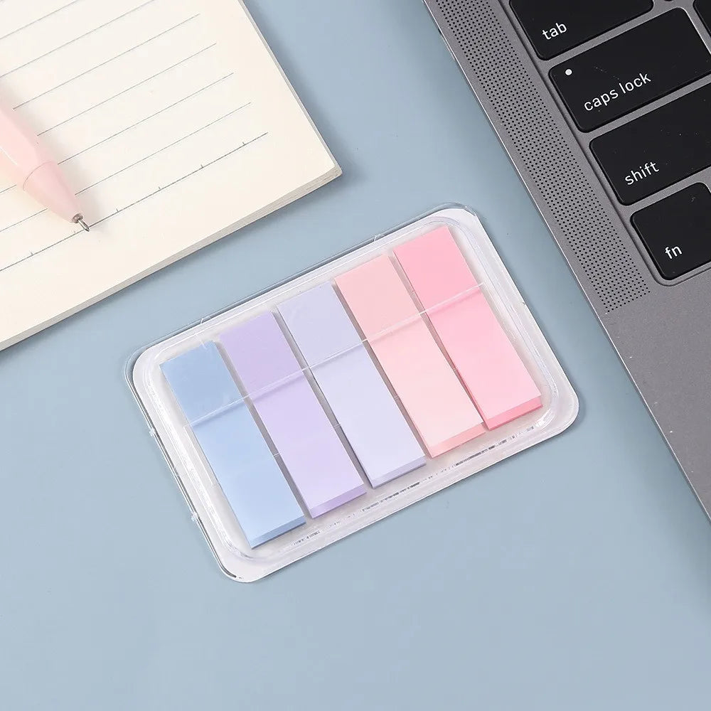 Box Transparent Fluorescent Index Tabs Pet Classification Flags Sticky Note for Page Marker Planner Stickers