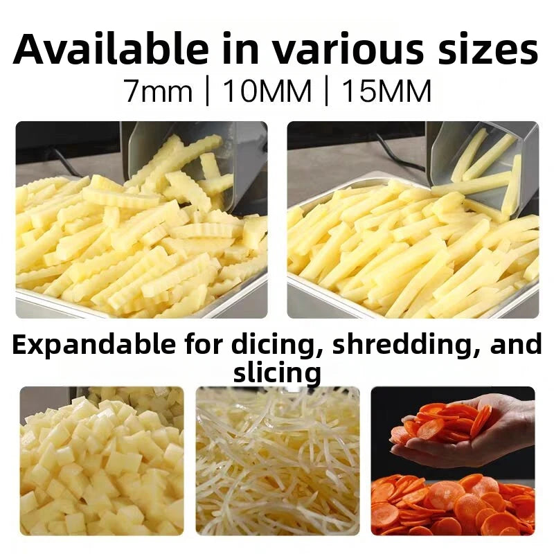 4-in-1 Vegetable Slicer Machine, Electric Food Chopper for Kitchen Household/Commercial Use Commercial-Grade Efficient Vegetable
