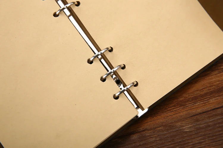 Retro Spiral Notebook Diary Notepad Vintage Pirate Anchors PU Leather Note Book Replaceable Stationery Gift Traveler Journal
