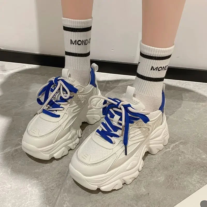 Calzature da donna con plateau High On scarpe da donna Daily Routine Light qualità coreana vulcanizzata a buon mercato per offerta elegante 39