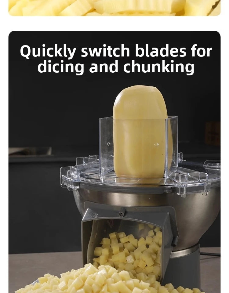4-in-1 Vegetable Slicer Machine, Electric Food Chopper for Kitchen Household/Commercial Use Commercial-Grade Efficient Vegetable