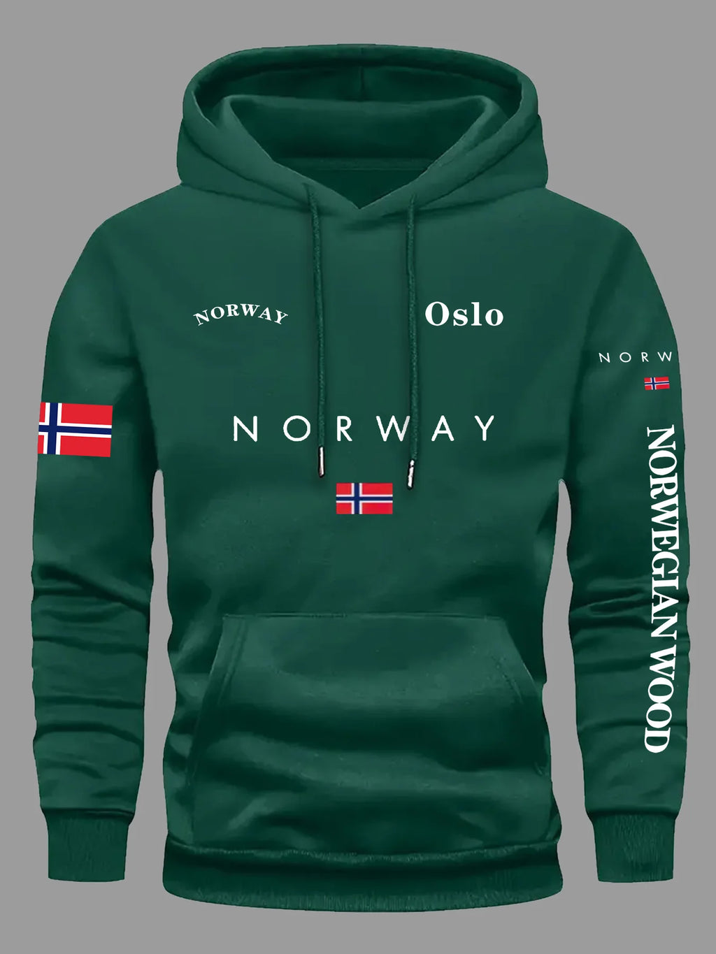 Felpe con Cappuccio Bandiera NORVEGIA Uomo Donna Sport Outdoor Avventura Fitness Corsa Casual Autunno Inverno Abbigliamento