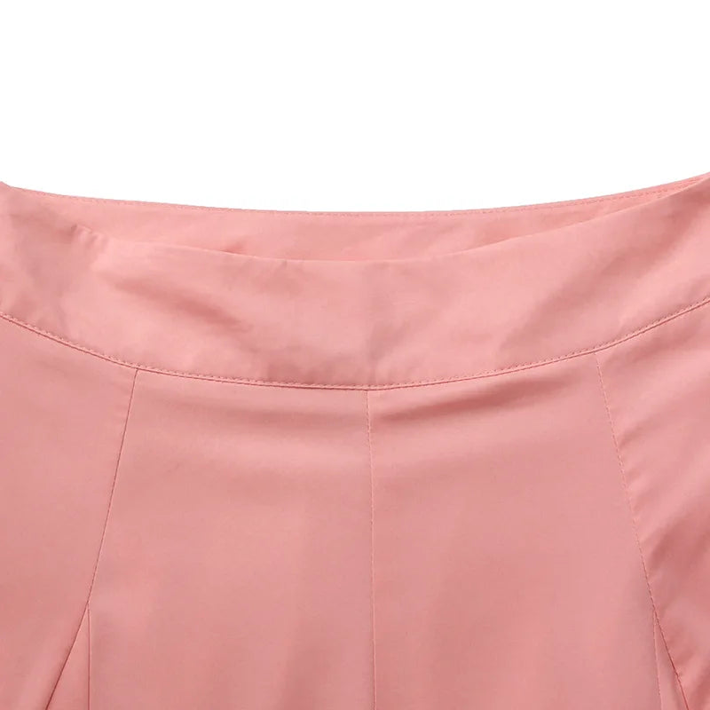 Pantaloni a gamba larga a vita alta da donna alla moda Primavera Autunno Pantaloni a zampa d'elefante eleganti femminili Pantaloni lunghi larghi casual per le vacanze solidi Nuovo