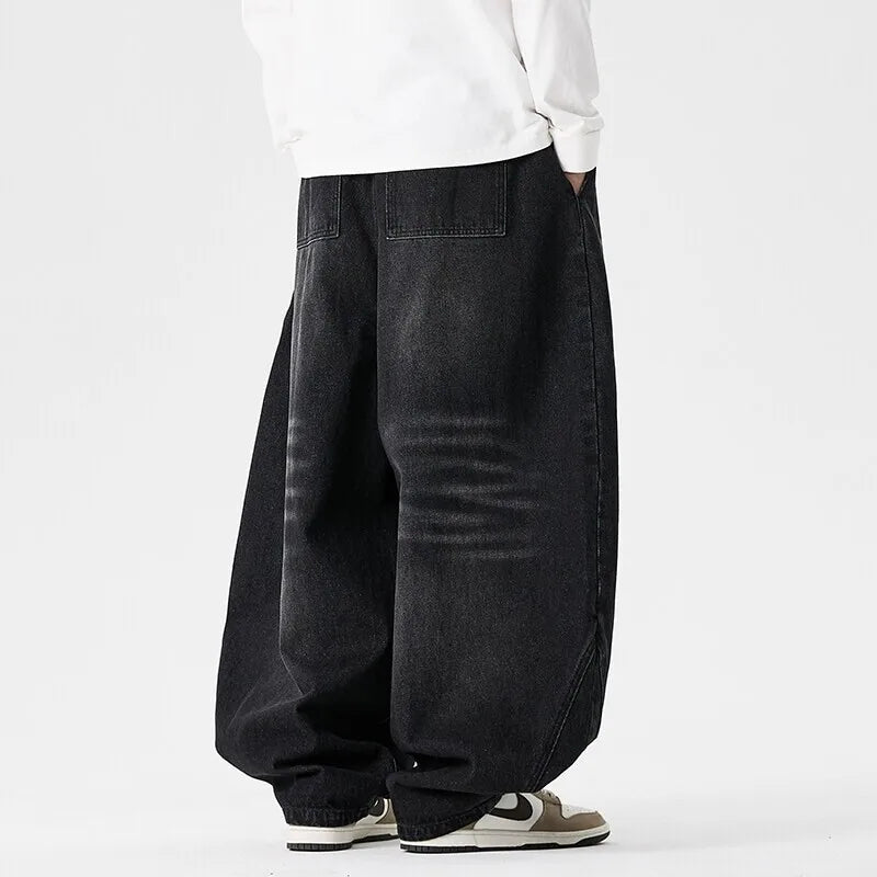 Pantaloni in denim a gamba larga da uomo streetwear Jeans larghi Harajuku Pantaloni jeans oversize casual da uomo Moda uomo di grandi dimensioni 5XL