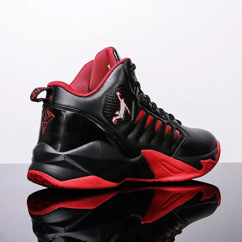 Scarpe da ginnastica da uomo in pelle di marca Comode scarpe da basket leggere antiscivolo Scarpe da basket impermeabili da basket da uomo