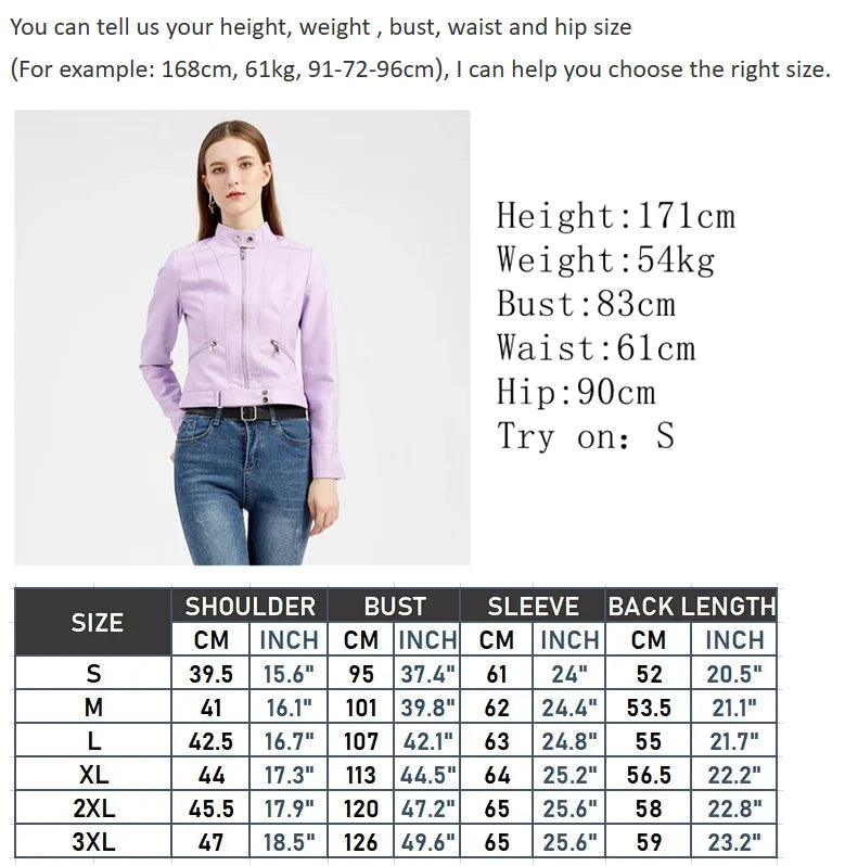 Giacca in Ecopelle da Donna 2026 Nuova Collezione Primavera Autunno Cappotto Donna Capospalla Nero Rosso Caffè Marrone Viola Chaqueta Mujer 3XL XXXL 2XL