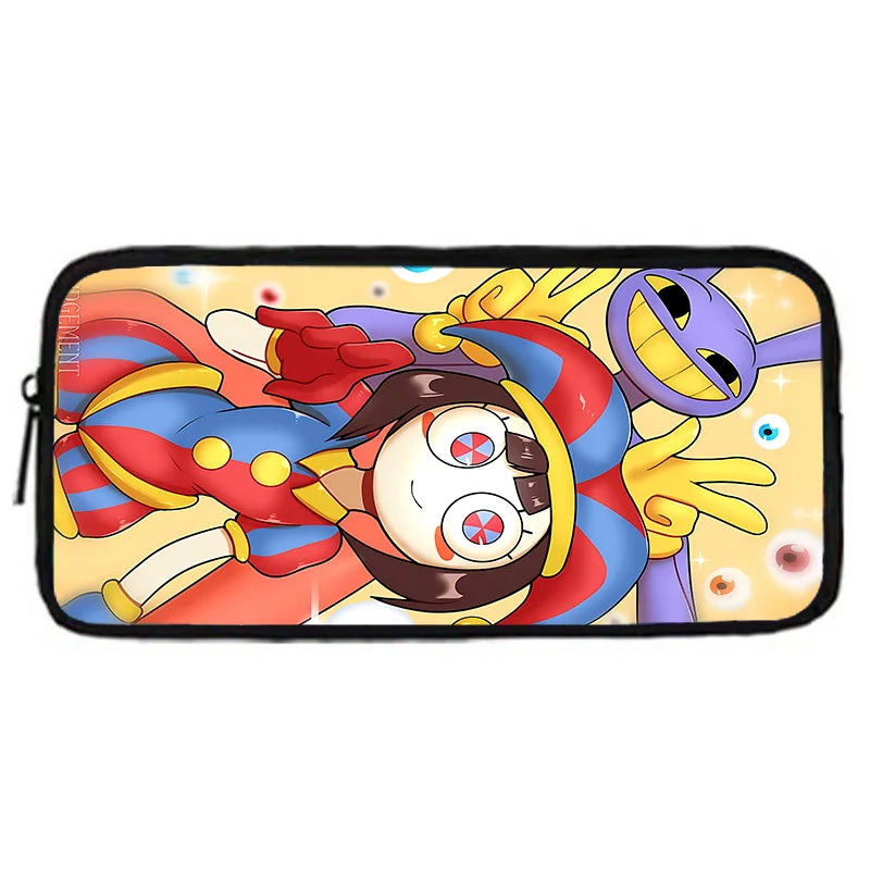 Zaino scolastico per bambini Cartoon A-AmazingS DigitalS Circus con borse per il pranzo, astucci, zaini scolastici per ragazzi e ragazze, miglior regalo