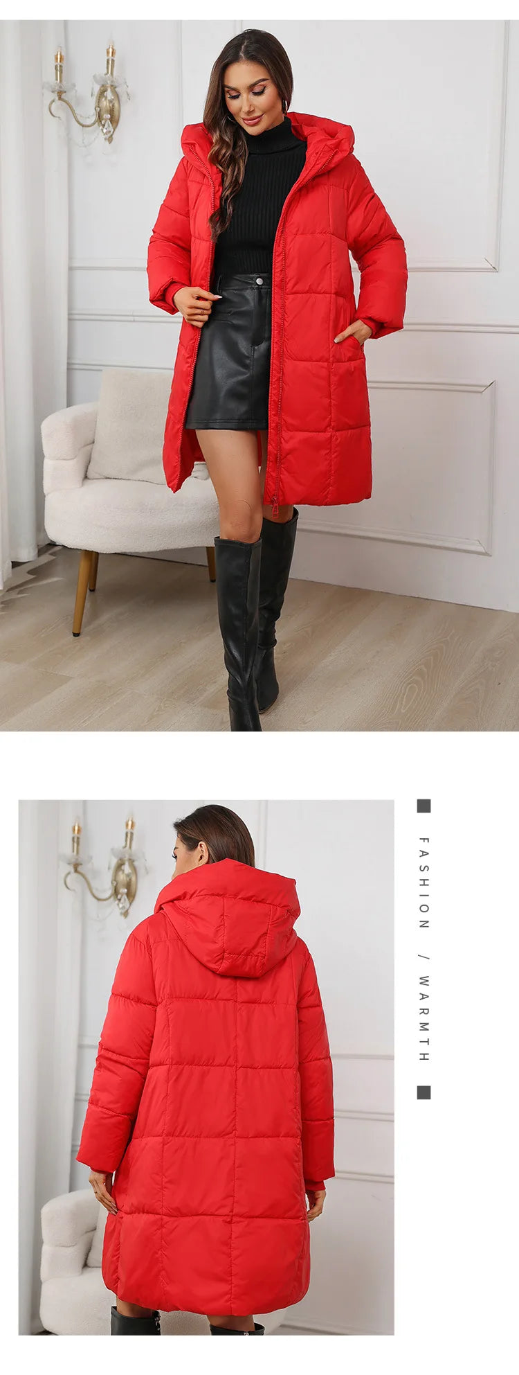Cappotto lungo da donna 2024 Nuovo autunno inverno Parka femminile piumino di cotone spesso Femme Casual corto caldo capispalla spesso Top da donna