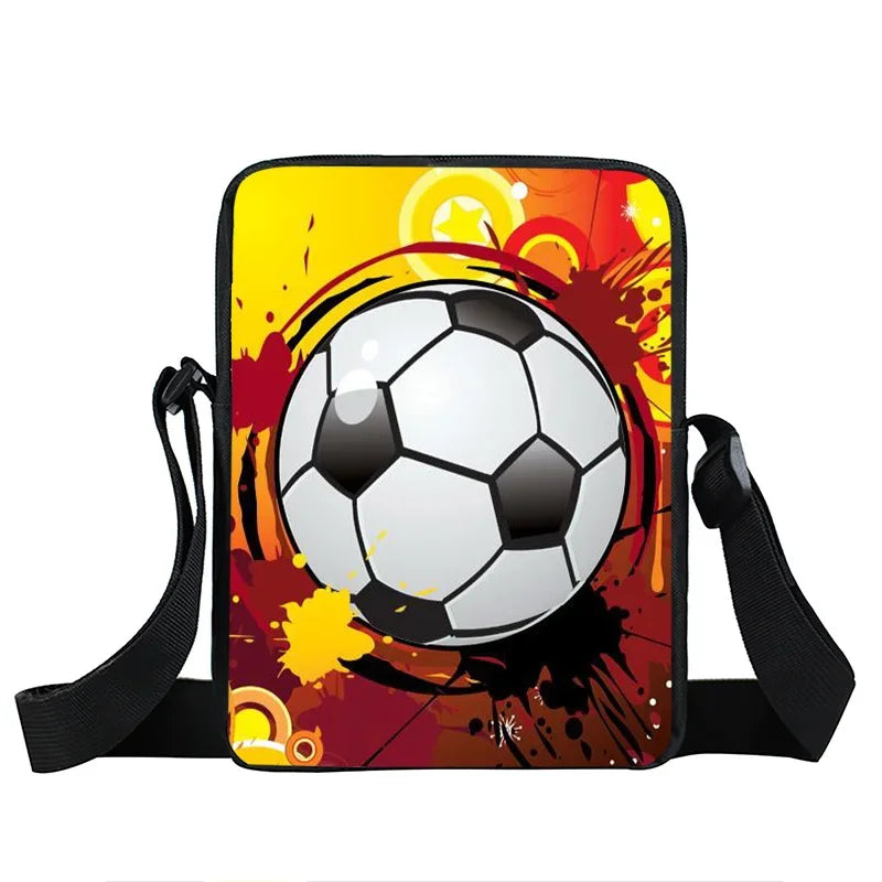 Cool Footbally / Soccerly Print Messenger Bag ragazze ragazzi borse borsa a tracolla per bambini da viaggio borse a tracolla per bambini