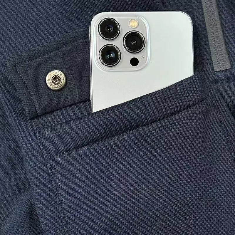 JOMA Felpa con cappuccio da uomo stile europeo, vestibilità ampia, con cerniera, per primavera e autunno, abbigliamento casual da uomo per il tempo libero e l'outdoor